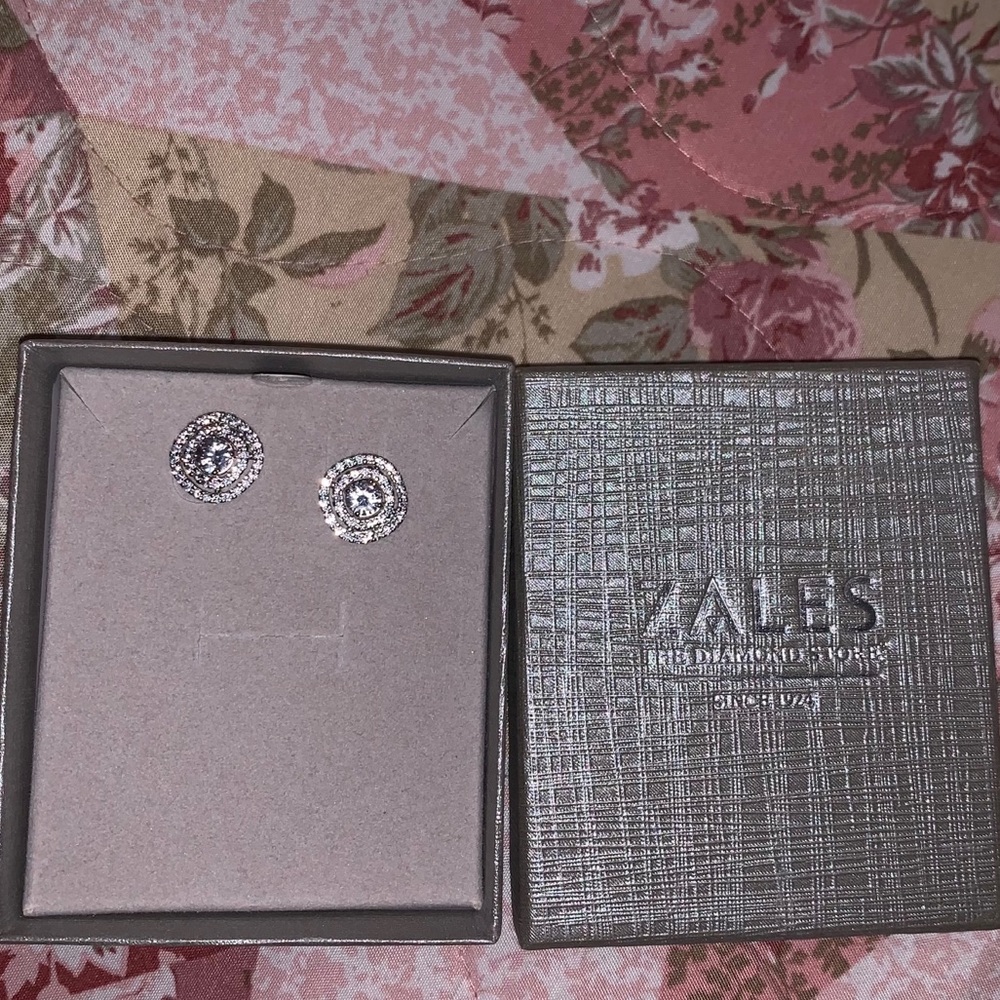 Zales white sapphire earrings